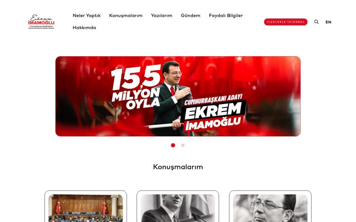 Screenshot of ekremimamoglu.com