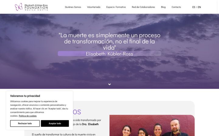 Snímek obrazovky ekrmexico.org