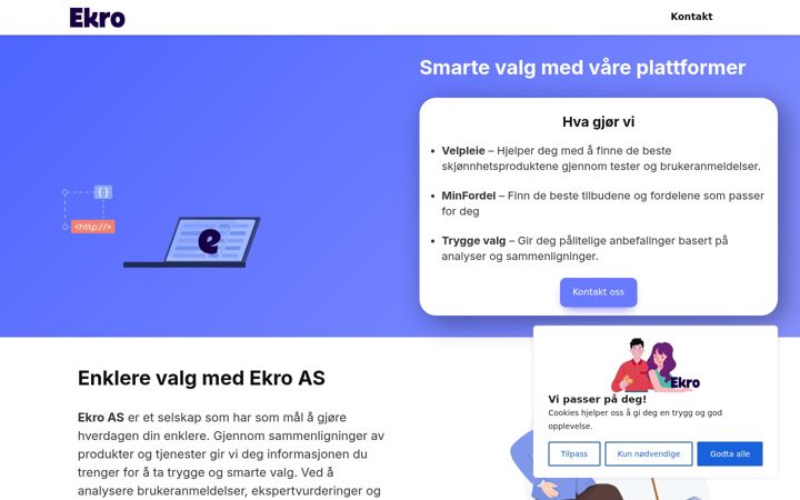 Zrzut ekranu ekro.no