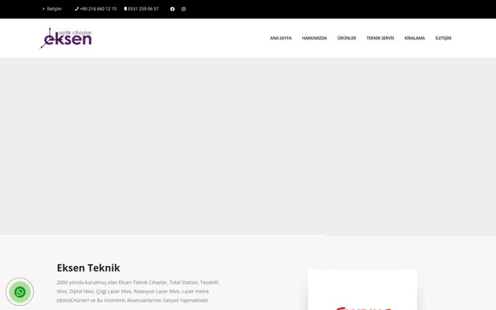 Screenshot of eksenteknik.com