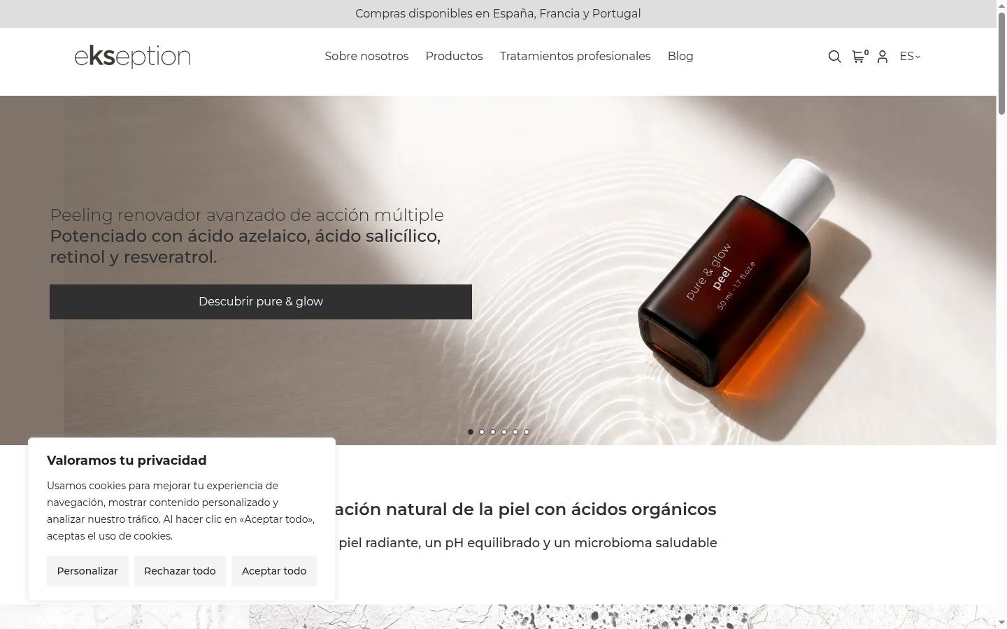Screenshot del banner di consenso mostrato prima di qualsiasi interazione