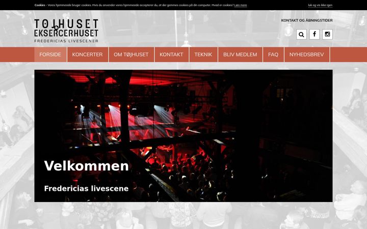 Screenshot stránky eksercerhuset.dk