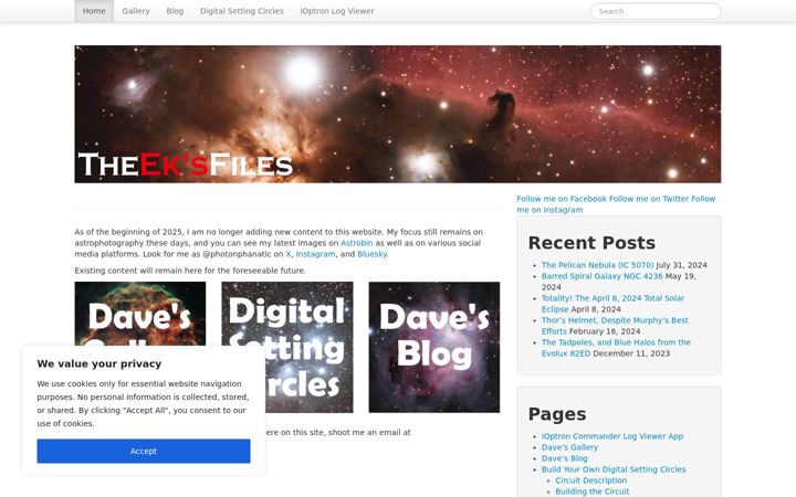 Screenshot ta' eksfiles.net
