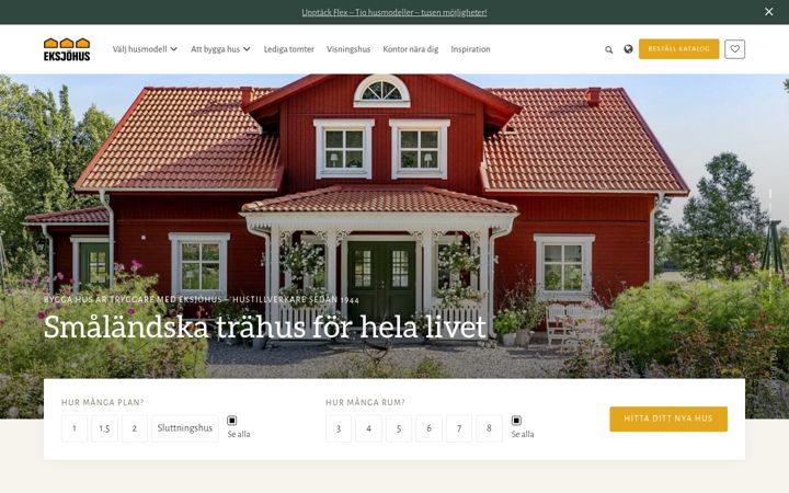 Kuvakaappaus sivustosta eksjohus.se