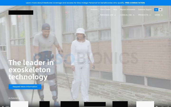 Screenshot of eksobionics.com