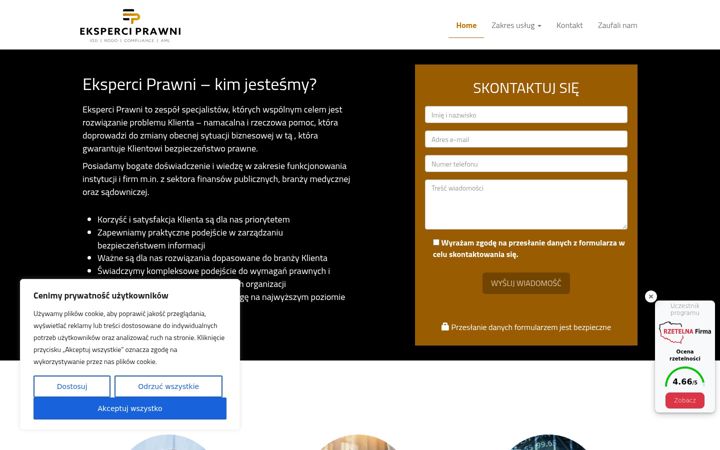 Screenshot of eksperciprawni.pl