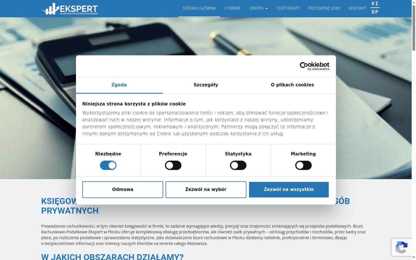 Screenshot tal-banner tal-kunsens muri qabel kwalunkwe interazzjoni