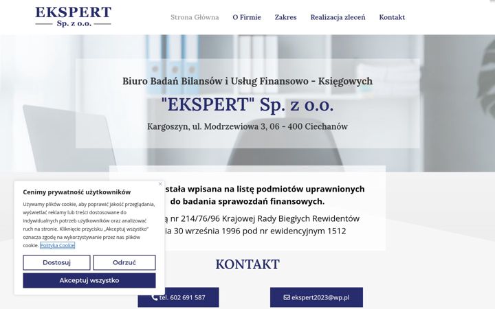 Screenshot ta' ekspertciechanow.pl