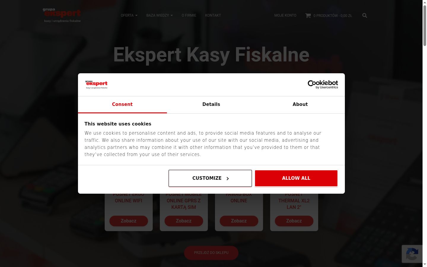 Képernyőkép a bármilyen interakció előtt megjelenő hozzájárulási bannerről
