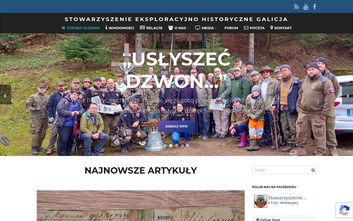 Screenshot ta' eksploracjagalicja.pl