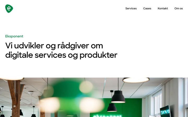 Screenshot stránky eksponent.dk