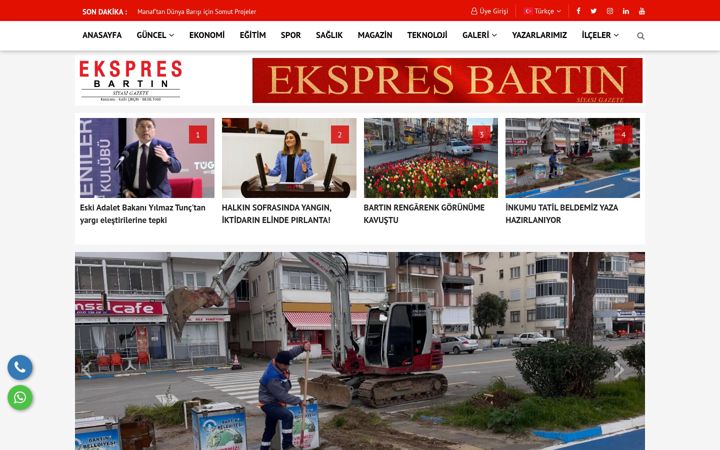 Screenshot of ekspresbartin.com