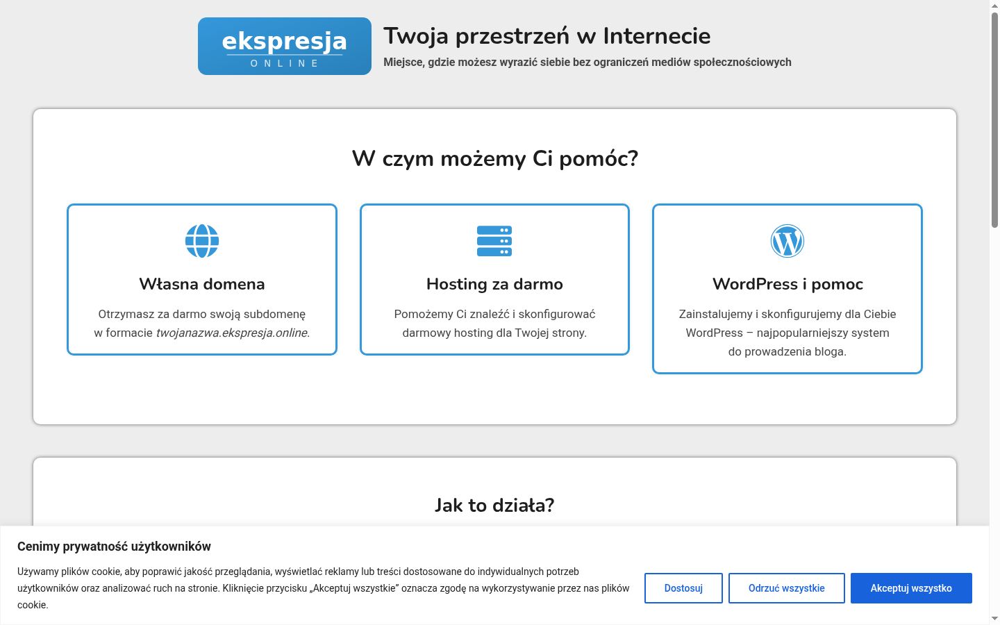 Screenshot del banner di consenso mostrato prima di qualsiasi interazione