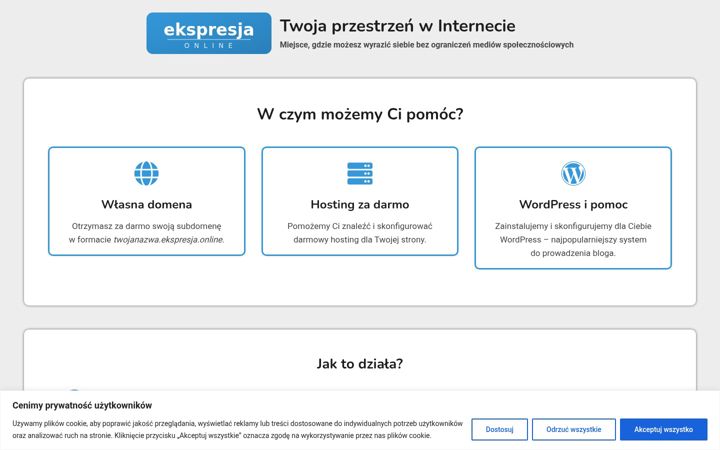 Screenshot of ekspresja.online