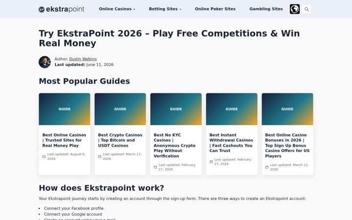 Screenshot of ekstrapoint.com