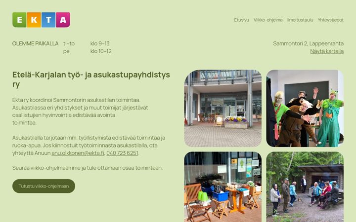 Screenshot of ekta.fi