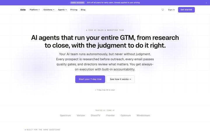 Screenshot of ektie.com