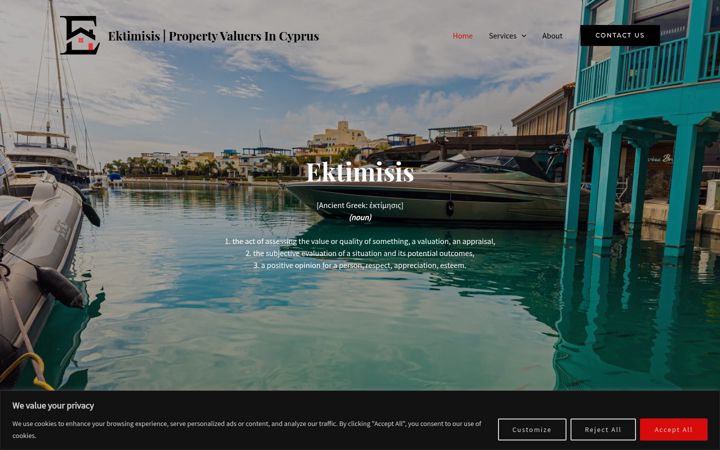 Screenshot of ektimisis.com