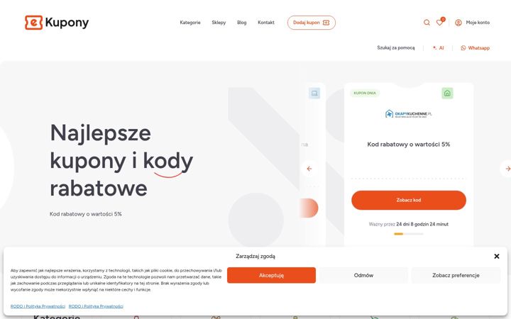 Snímek obrazovky ekupony.pl