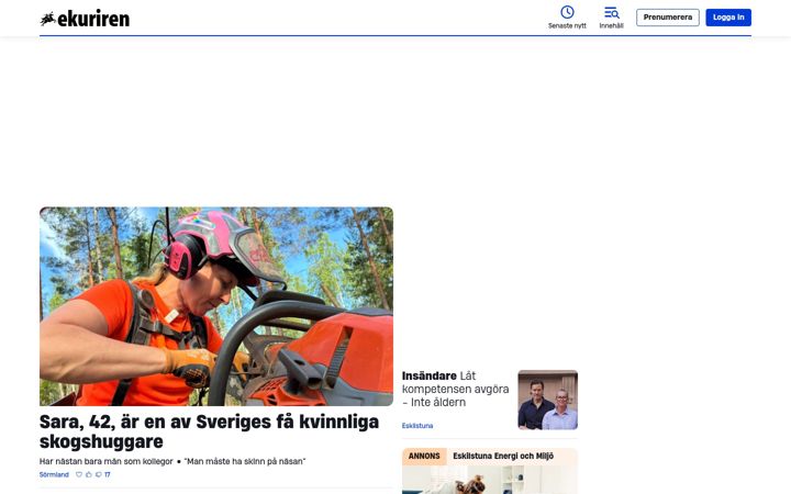 Screenshot of ekuriren.se