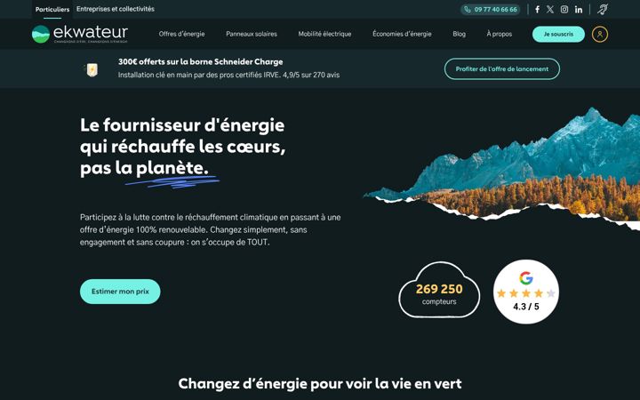 Screenshot of ekwateur.fr
