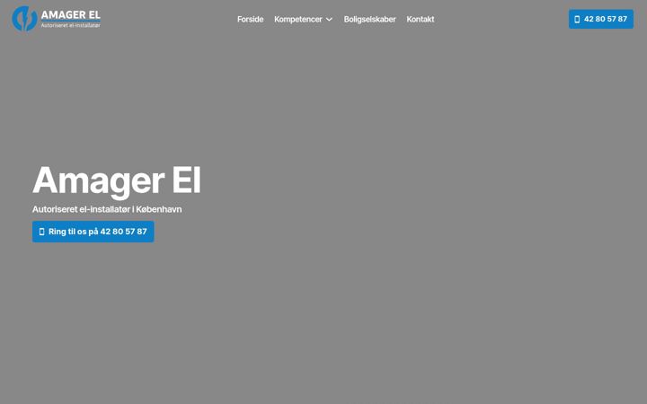 Screenshot stránky el-amager.dk