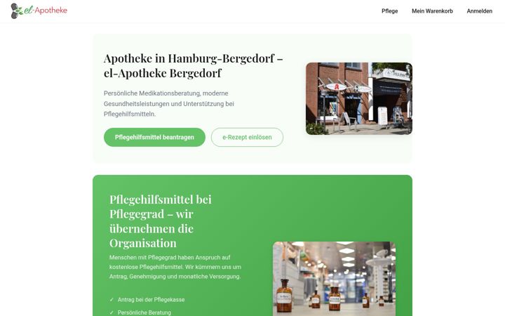 Zrzut ekranu el-apotheke.de