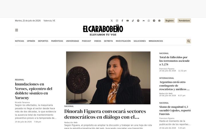 Screenshot of el-carabobeno.com