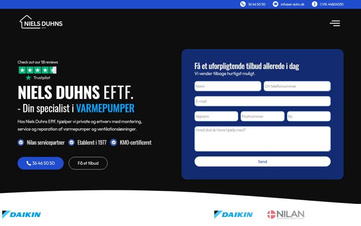 Skærmbillede af el-duhn.dk