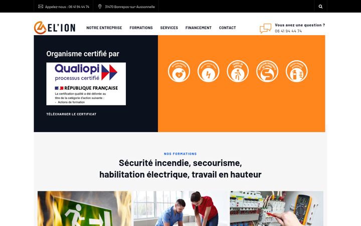 Screenshot stránky el-ion.fr
