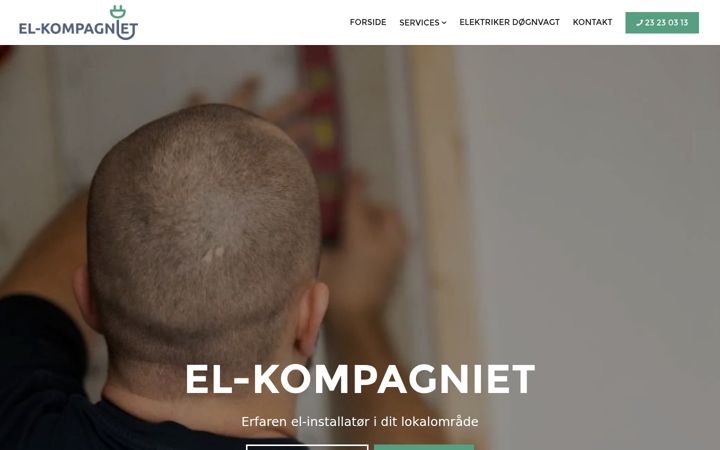 Skærmbillede af el-kompagniet.dk