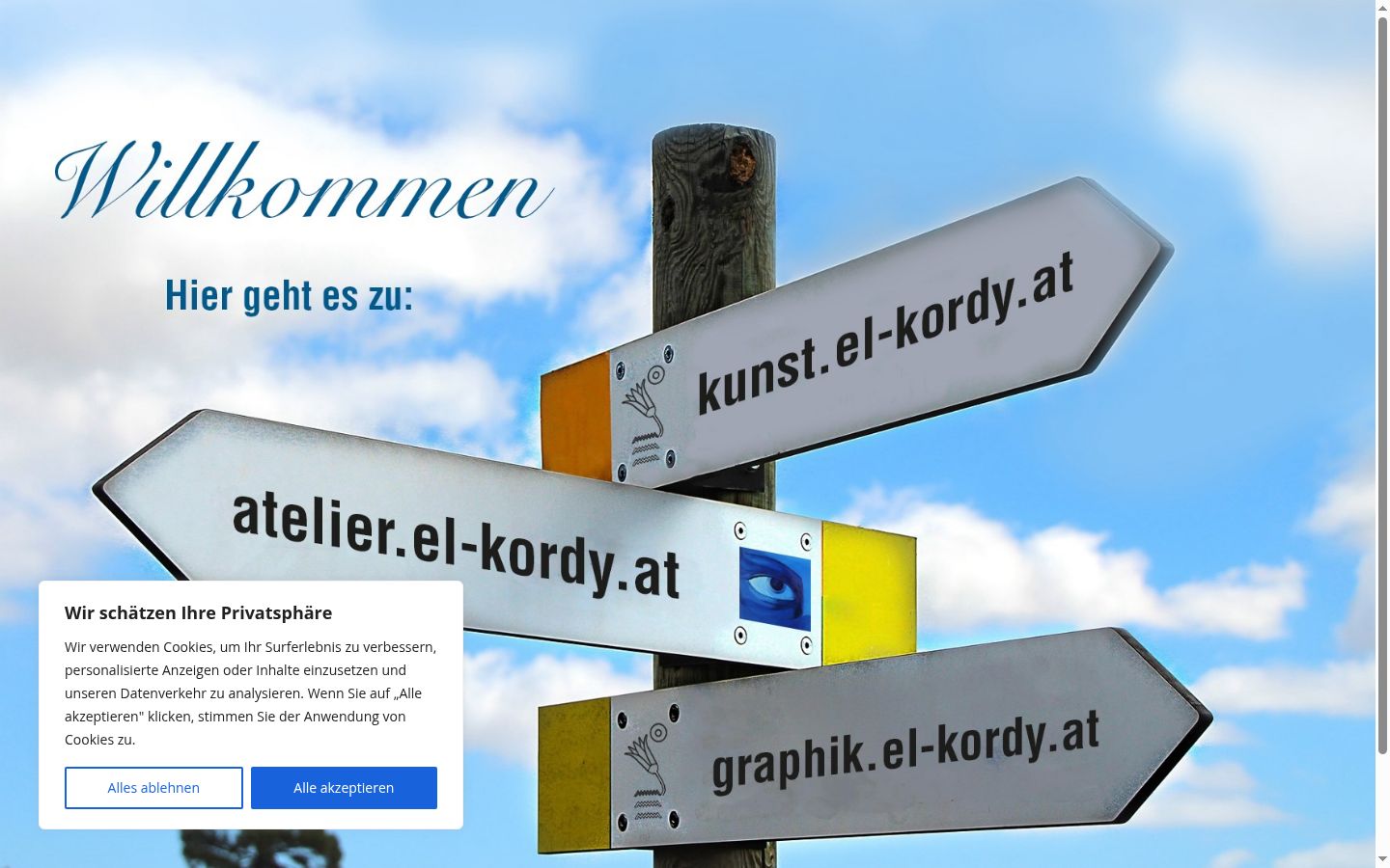 Skærmbillede af samtykkebanneret, som det blev vist før nogen interaktion