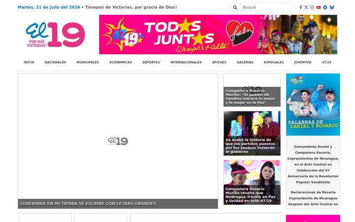 Screenshot of el19digital.com