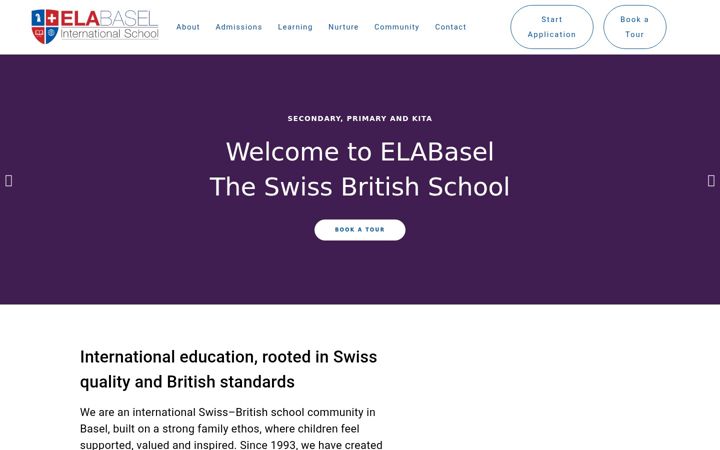Screenshot von ela-basel.ch