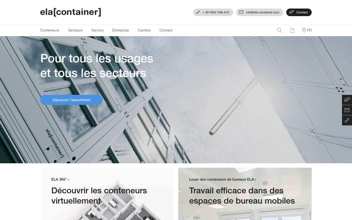 Screenshot stránky ela-container.fr