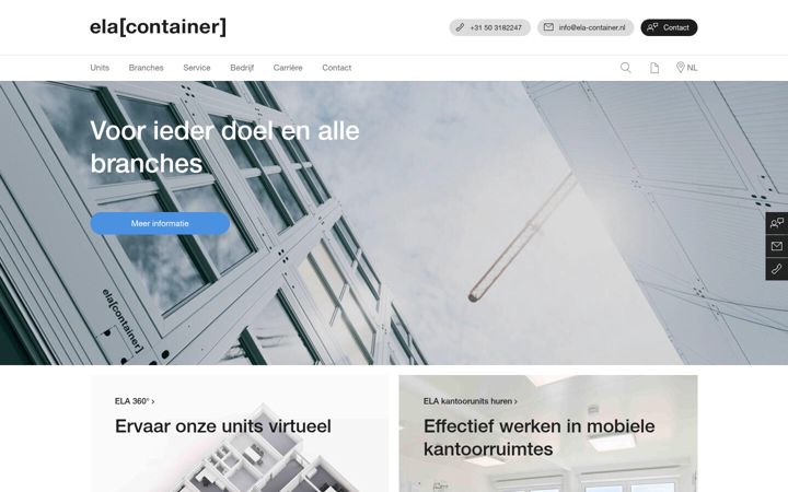 Ekrānuzņēmums no ela-container.nl