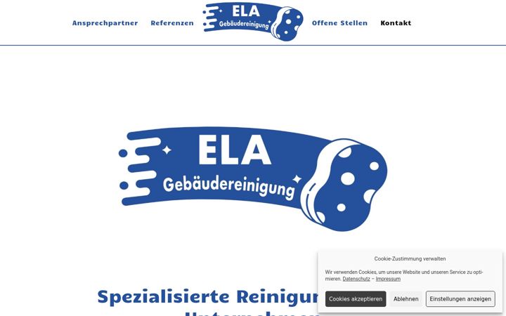 Snímek obrazovky ela-gebaeudereinigung.de