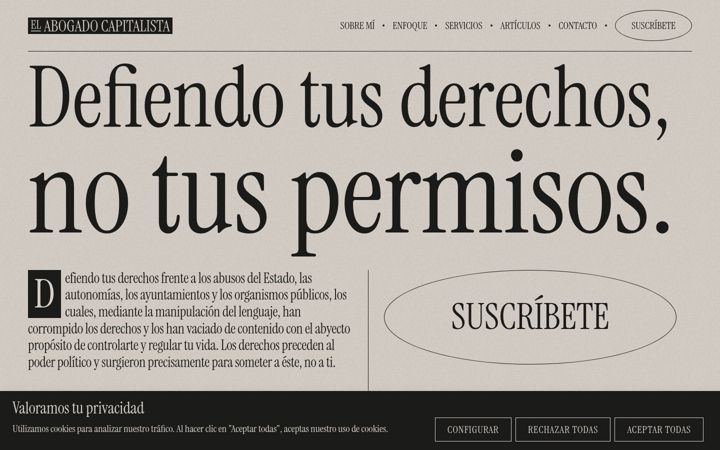 Screenshot of elabogadocapitalista.com