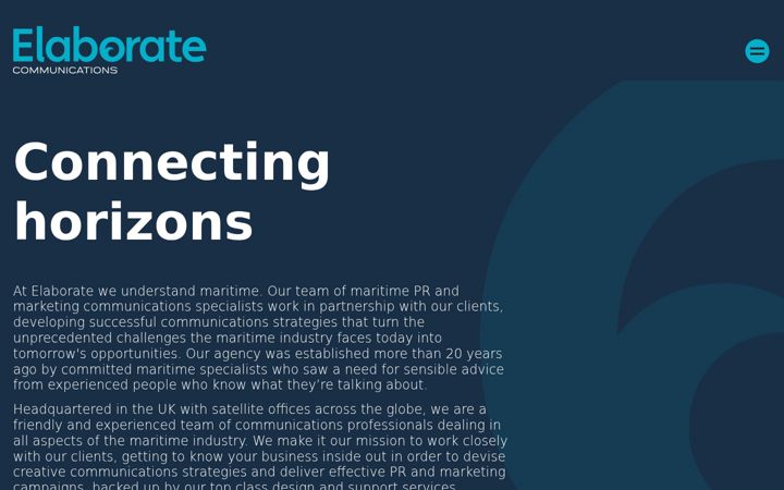 Screenshot of elaboratecomms.com