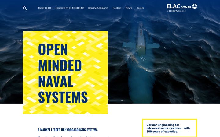 Posnetek zaslona elac-sonar.de