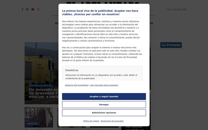 Screenshot of eladelantado.com