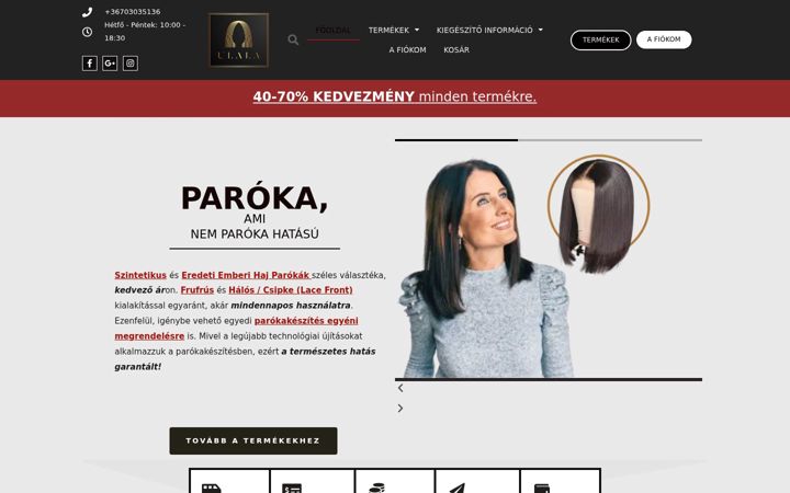 Snímek obrazovky eladoparoka.hu
