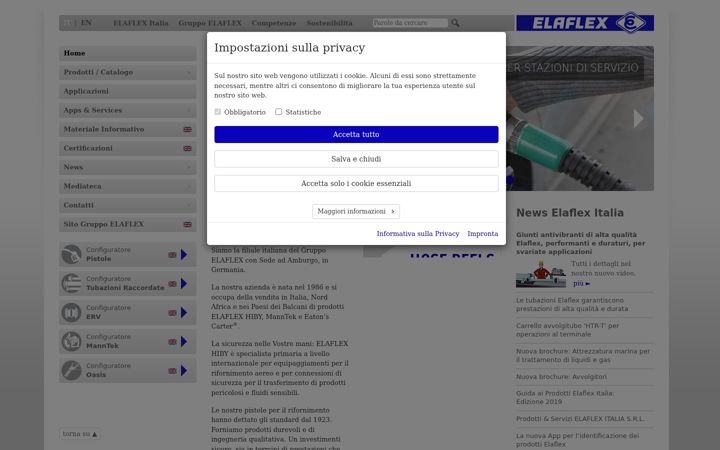 Screenshot ta' elaflex.it