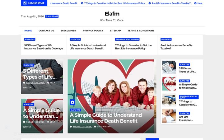 Snímek obrazovky elafm.org