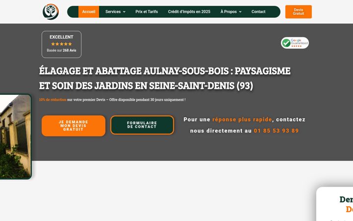 Screenshot ta' elagage-aulnay-93.fr