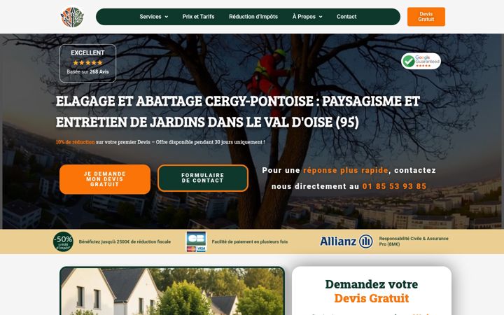 Screenshot ta' elagage-cergy-pontoise-95.fr
