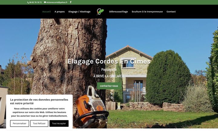 Screenshot ta' elagage-cordesencimes19.fr