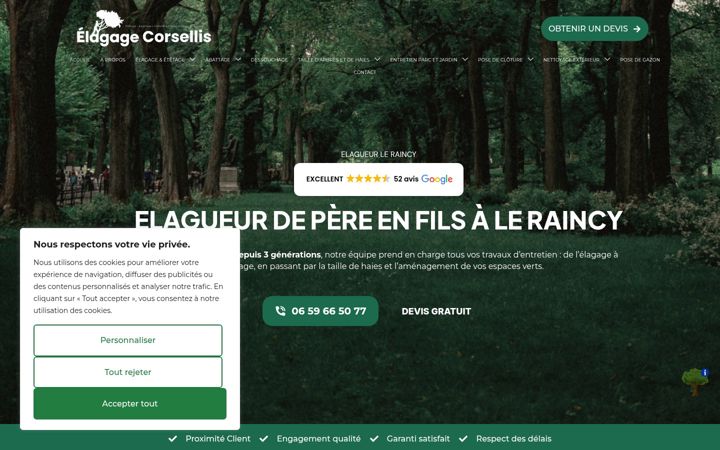 Screenshot ta' elagage-corsellis.fr