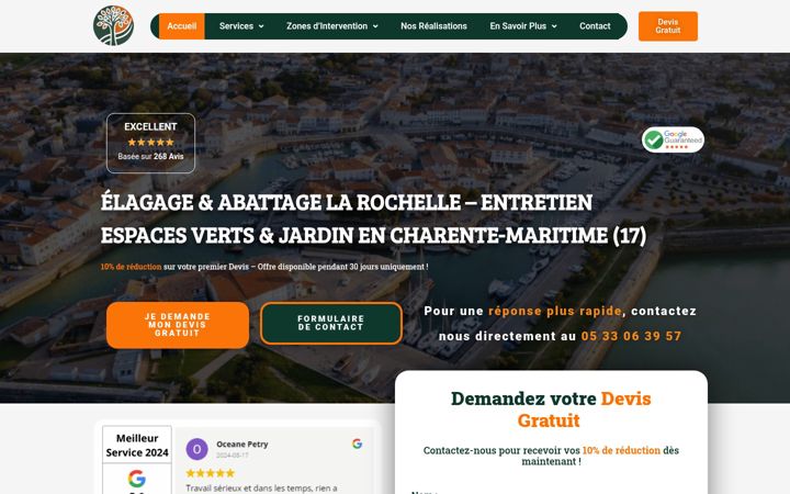 Screenshot ta' elagage-la-rochelle.fr