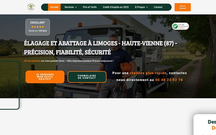 Екранна снимка на elagage-limoges.fr